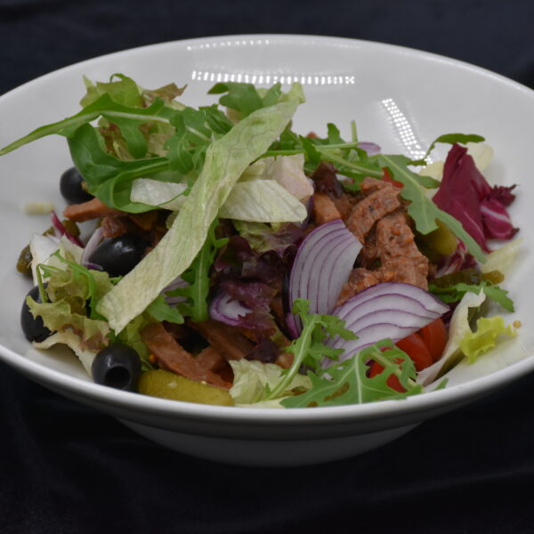 Jautienos salotos su teryjaki padažu